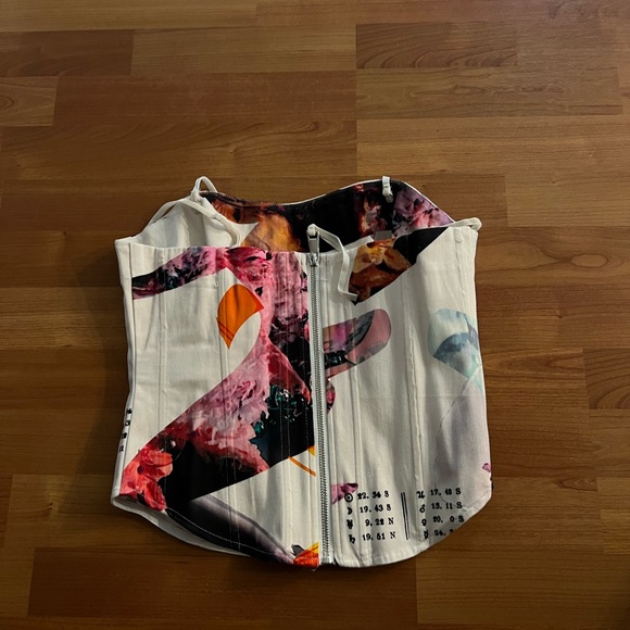 Medium MIAOU X Urban Outfitters UO Exclusive Denim Perri Corset - Picture 4 of 6